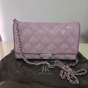 Judith RIPKA "MERCER" Quilted Stingray Embossed Shoulder Bag